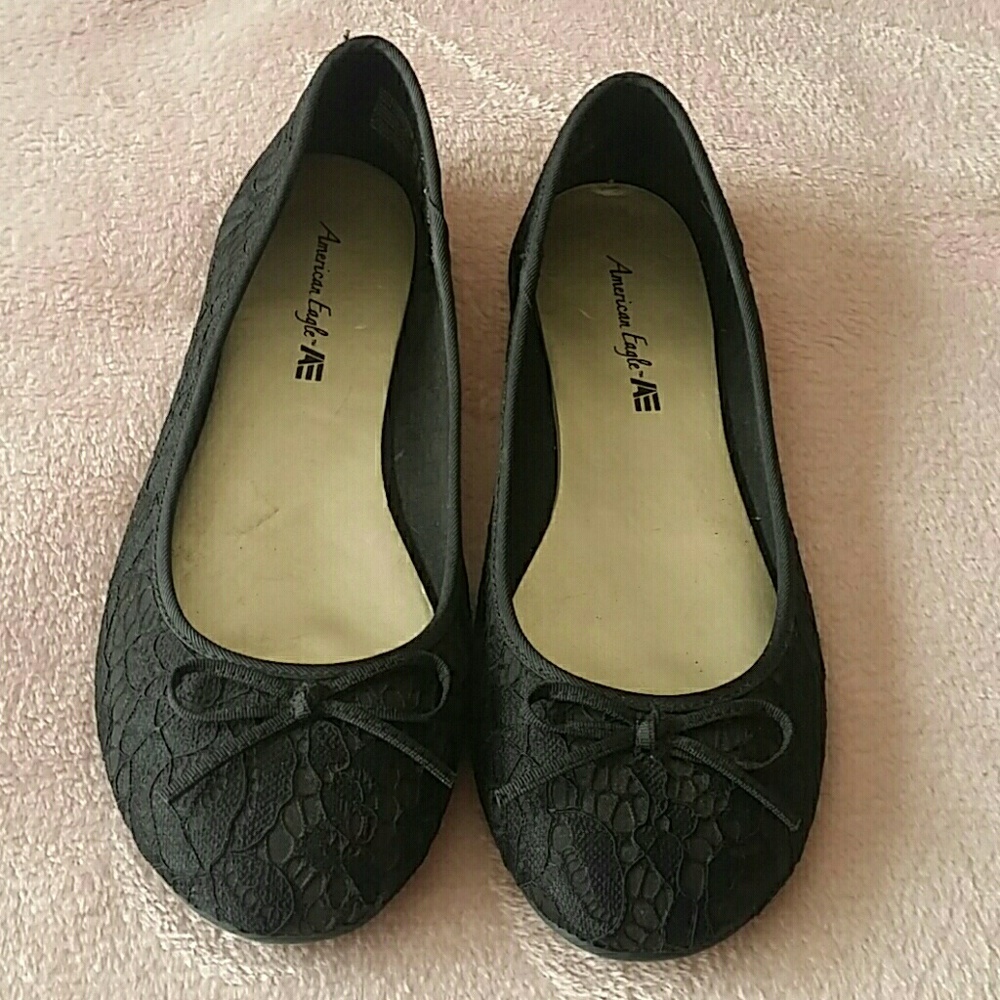 Black Lace Flats